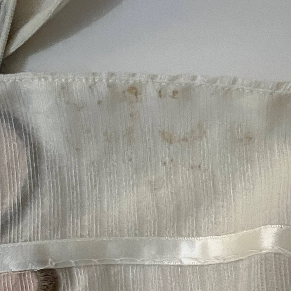 Floreat Anthropologie Vintage Cream Art Nouveau Appliqué Midi Dress Size 4 - Picture 11 of 13